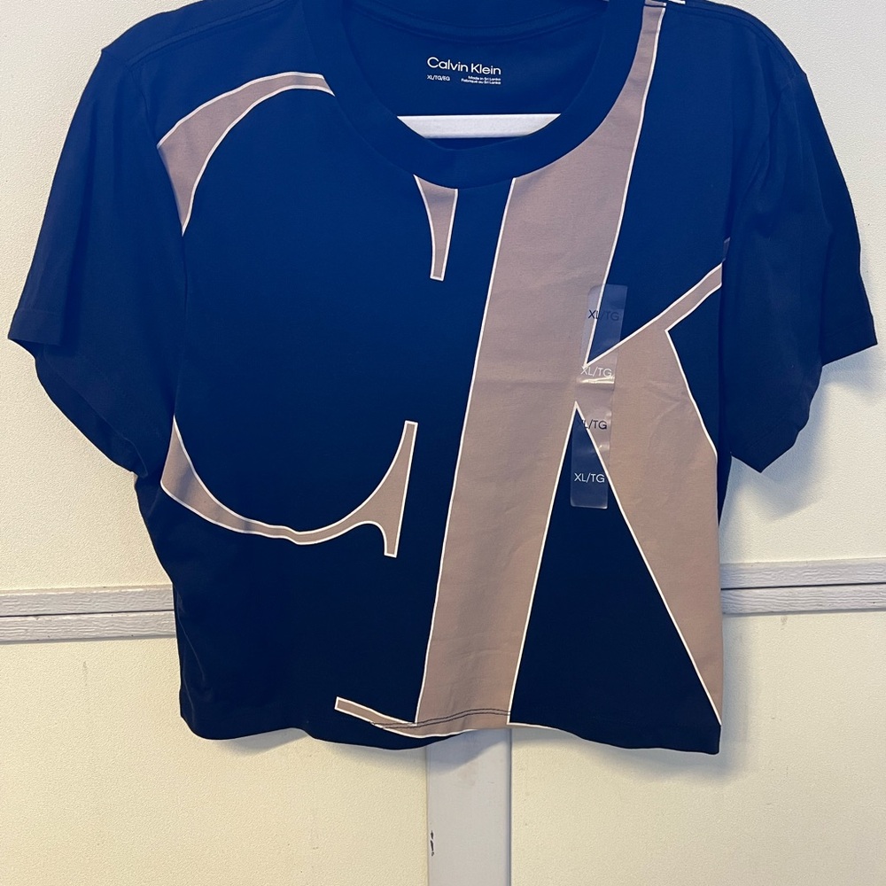 Calvin Klein Black Logo Crop T-Shirt